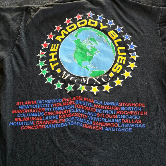 The Moody Blues 1990 Concert Tour MCMXC Vintage Collectible Licensed T-Shirt S - Picture 4 of 6